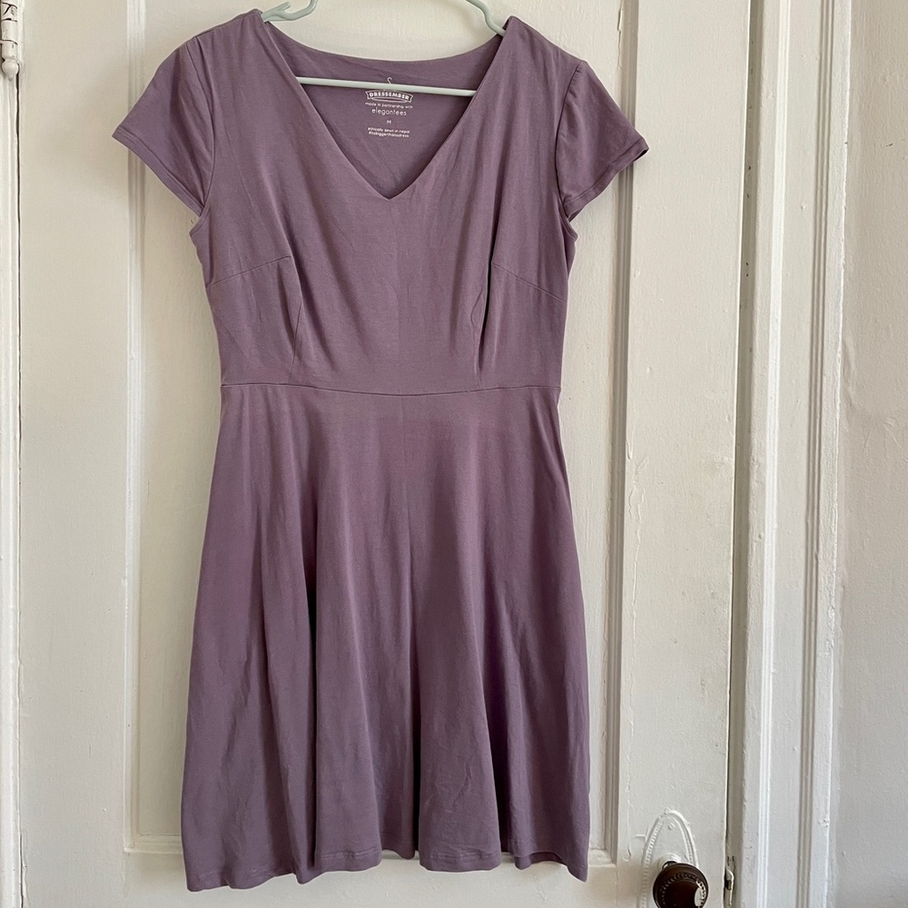 Lavender baby doll dress with pockets